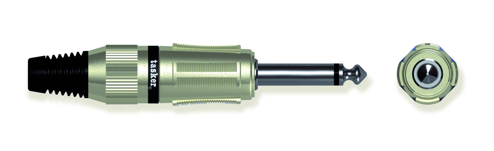 TASKER SPINA JACK MONO 6,3 MASCHIO METALLO - NERO