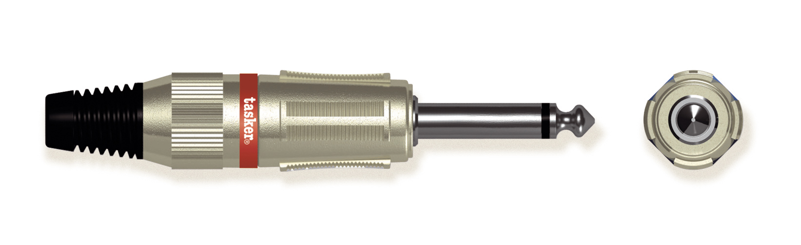 TASKER SPINA JACK MONO 6,3 MASCHIO METALLO - ROSSO