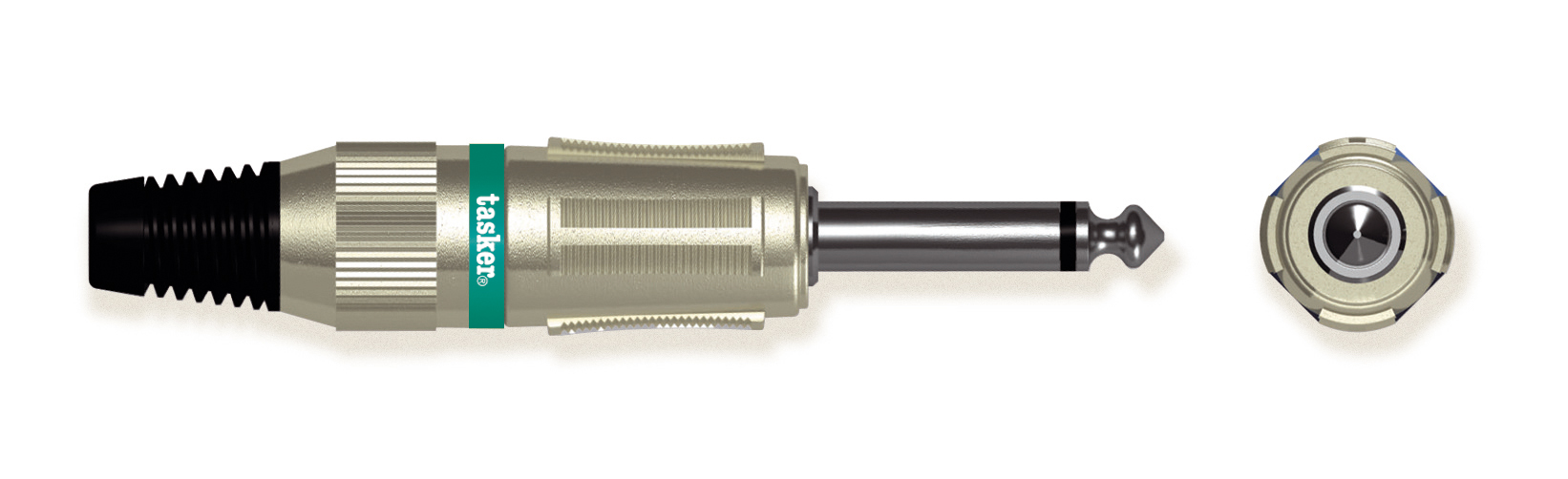 TASKER SPINA JACK MONO 6,3 MASCHIO METALLO - VERDE