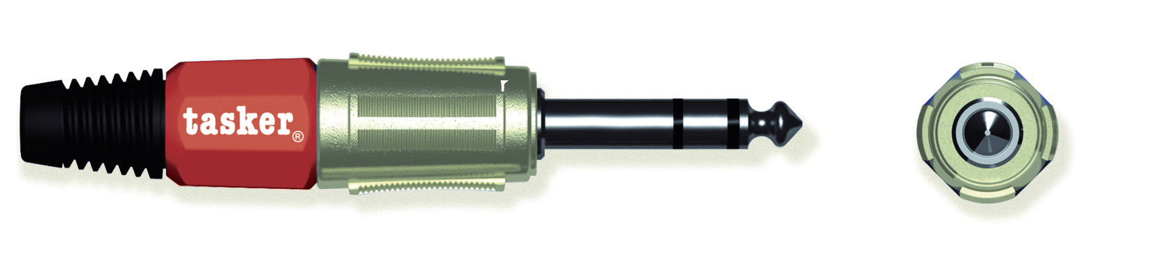 TASKER SPINA 6,3 STEREO MASCHIO - ROSSO