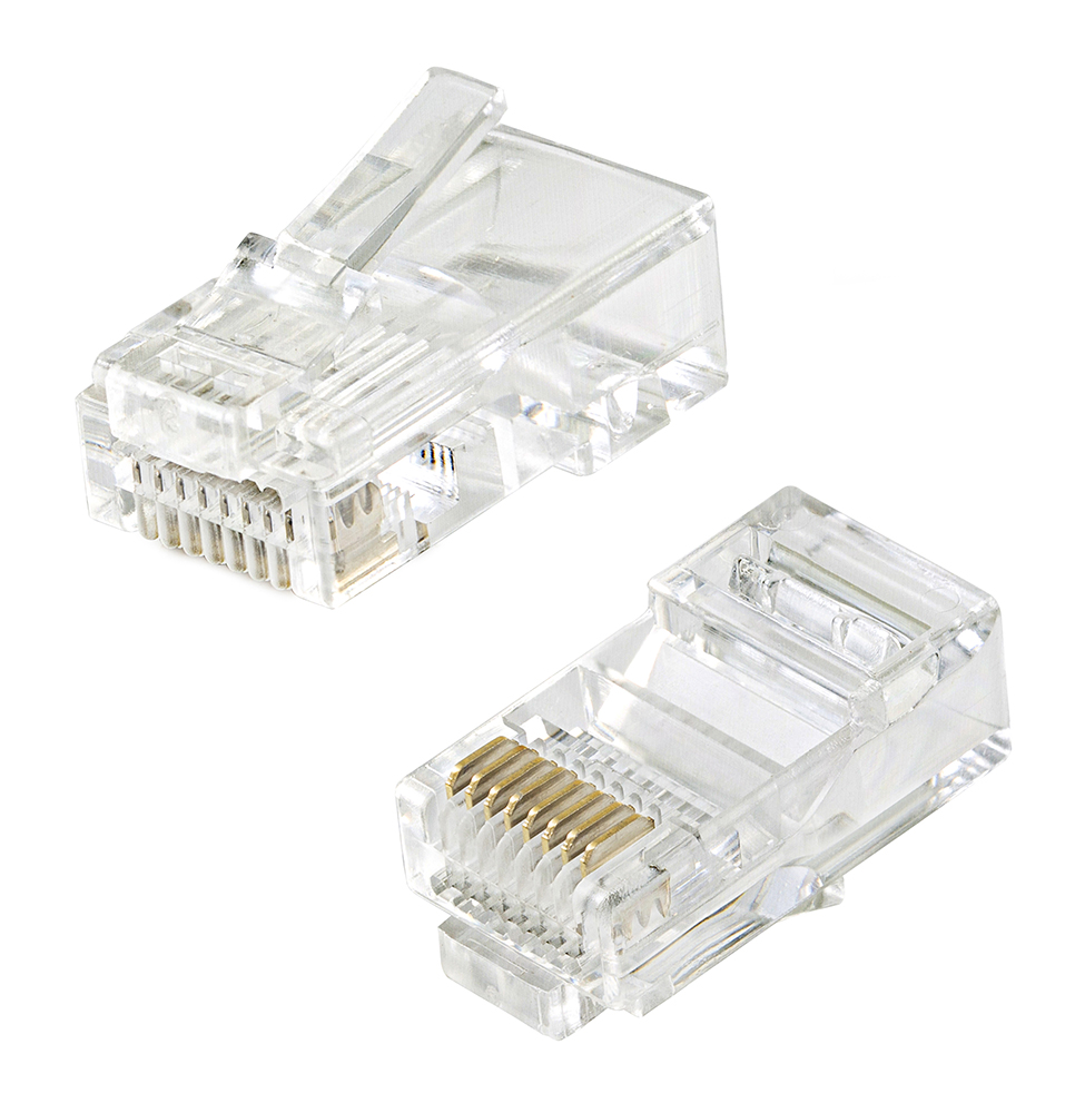 Spina RJ45 connettore con fori passanti Cat5e UTP