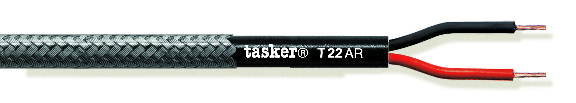 TASKER CAVO T22 ARMATO 2x13 AWG NERO - BOB. MT. 100