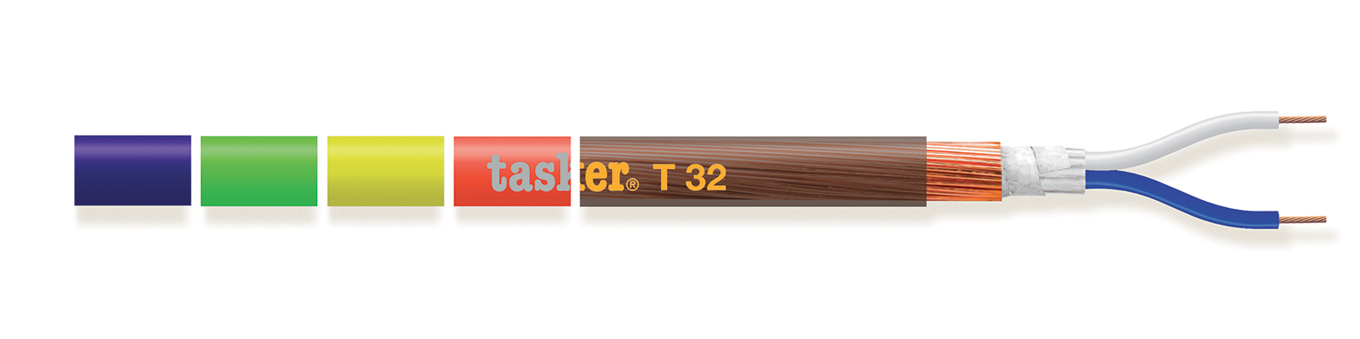 TASKER CAVO T32 2x0,22 FLUO ARANCIO - BOB. MT. 500