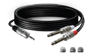 TASKER TK050 1 JACK 3,5 STEREO + 2 JACK 6,3 MONO MT. 1,5