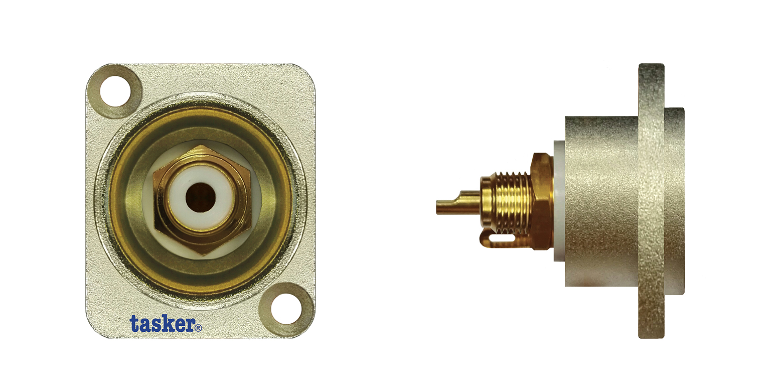 TASKER PRESA PANNELLO FEMMINA RCA - BIANCO