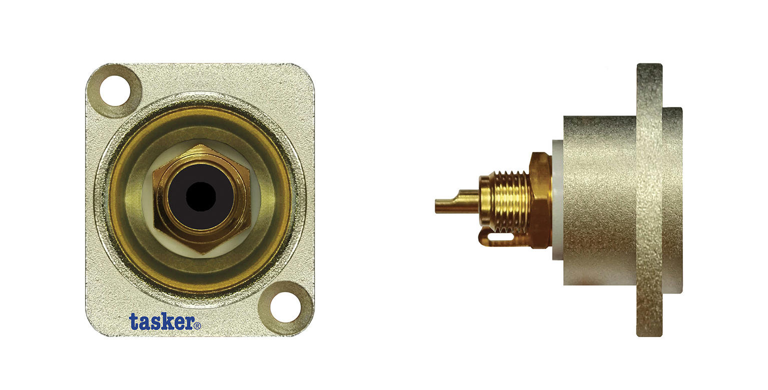 TASKER PRESA PANNELLO FEMMINA RCA - NERO