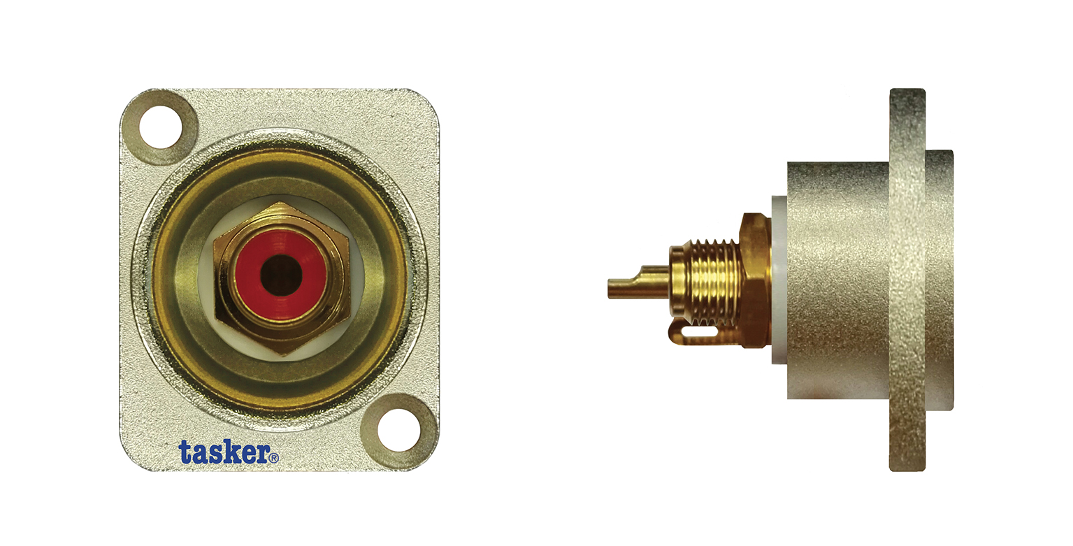 TASKER PRESA PANNELLO FEMMINA RCA - ROSSO