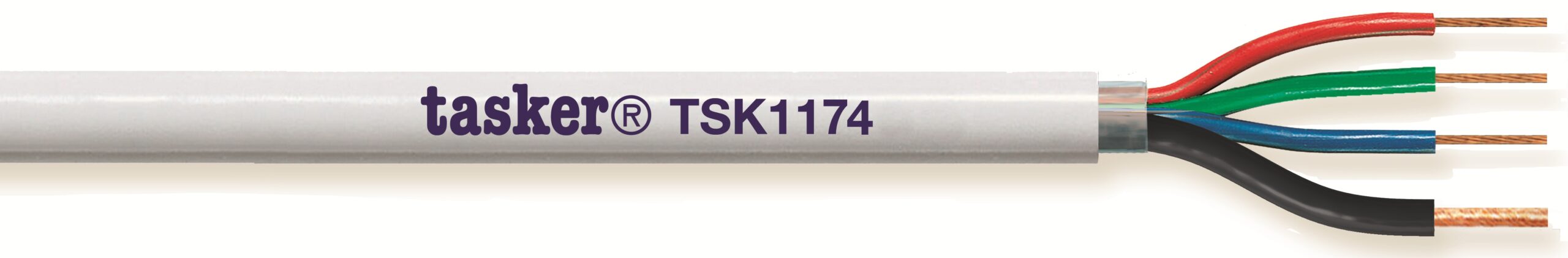 TASKER CAVO TSK1174 3x0,35+1x0,50 BIANCO - BOB. MT. 100