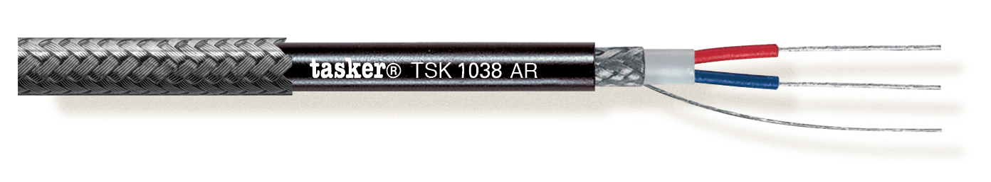 TASKER CAVO TSK1038 ARMATO 2x0,35 NERO - BOB. MT. 100