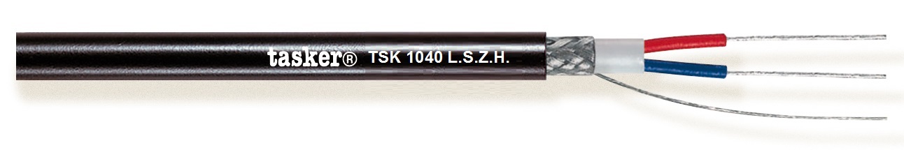 TASKER CAVO TSK1040 L.S.Z.H. 2x0,75 NERO - BOB. MT. 100