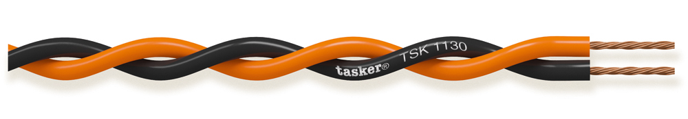 TASKER CAVO TSK1130 2x0,25 NERO-GIALLO - BOB. MT. 100