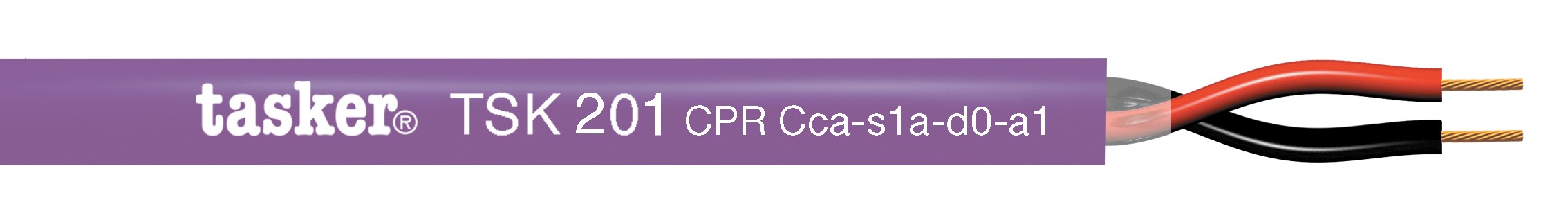 TASKER CAVO TSK201 CPR Cca 2x1,00 VIOLA - BOB. MT. 100