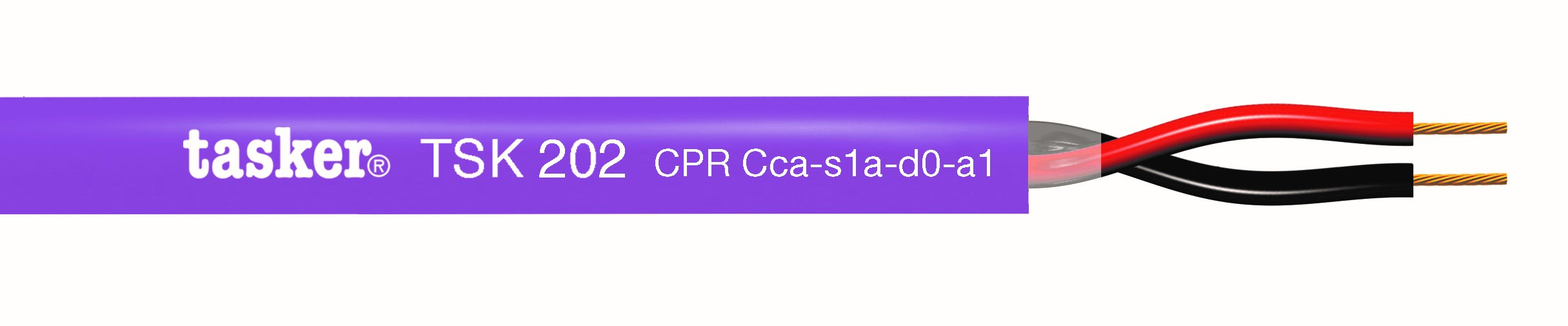 TASKER CAVO TSK202 CPR Cca 2x1,50 VIOLA - BOB. MT. 100