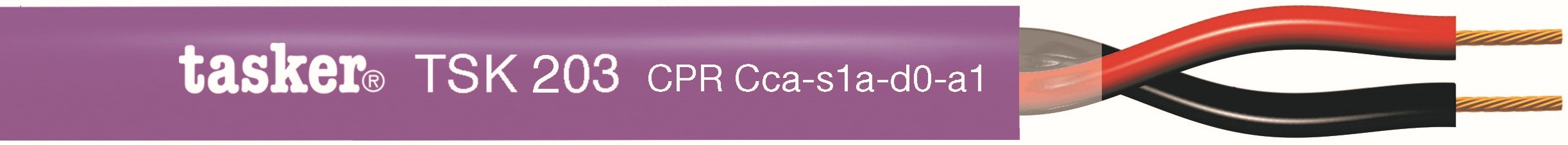 TASKER CAVO TSK203 2x2,50 VIOLA - BOB. MT. 300