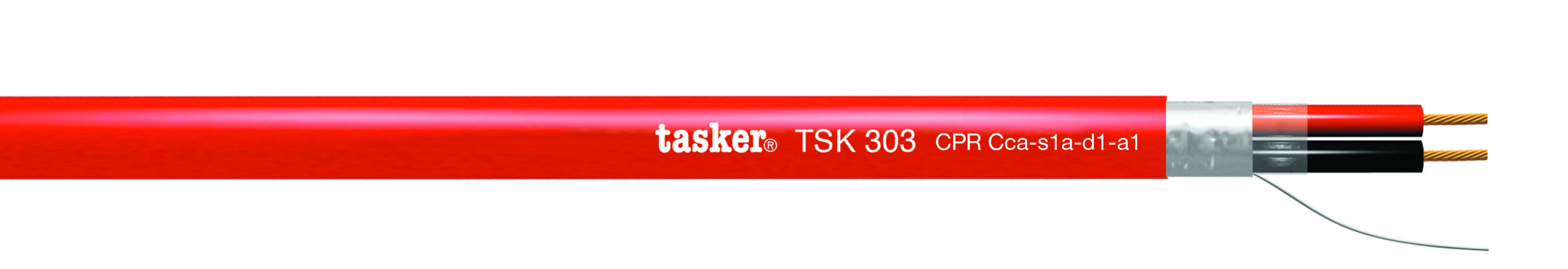 TASKER CAVO TSK303 CPR Cca 2x2,50 ROSSO - BOB. MT. 100
