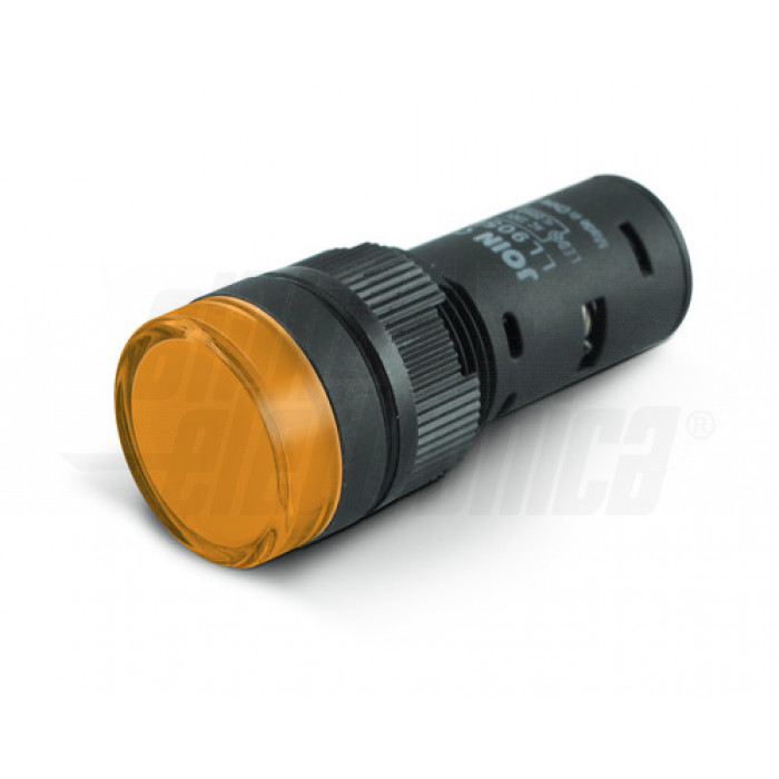 Indicatore Led da pannello 16mm - 24Vdc - Giallo
