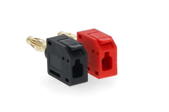 Kit 2 spine banana 4mm con aggancio a scatto - Rossa e Nera - immagine 2