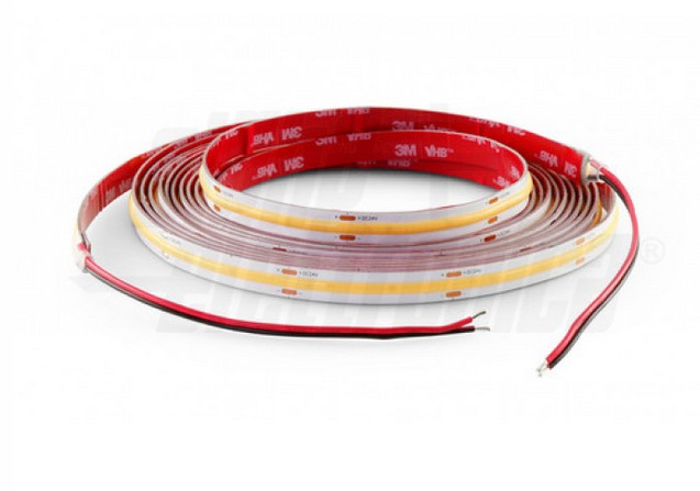 Striscia Led COB 5m 15W/m 24Vdc IP20 - Bianco caldo 2700K
