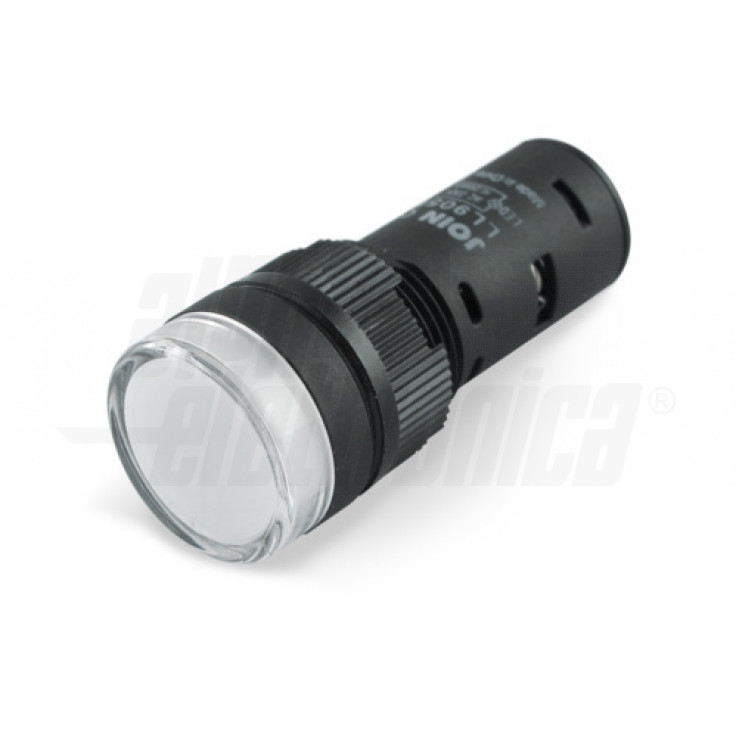 Indicatore Led da pannello 16mm - 24Vdc - Bianco