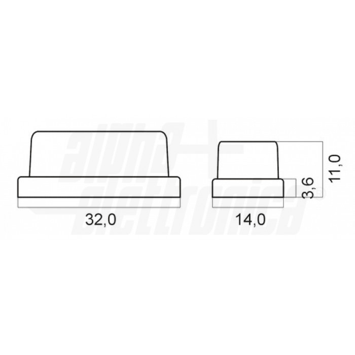 Cappuccio IP65 per interruttori a bilanciere con bordo rinforzato 10x30 - immagine 2