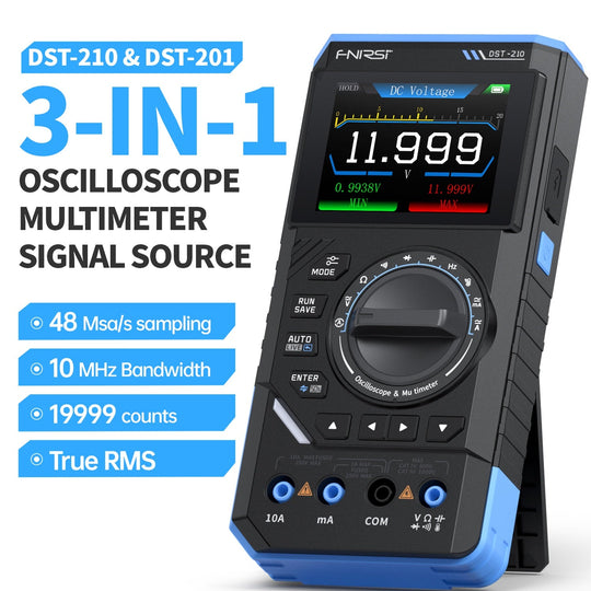 DST210 FNIRSI - Multimetro Oscilloscopio Generatore portatile 3-in-1