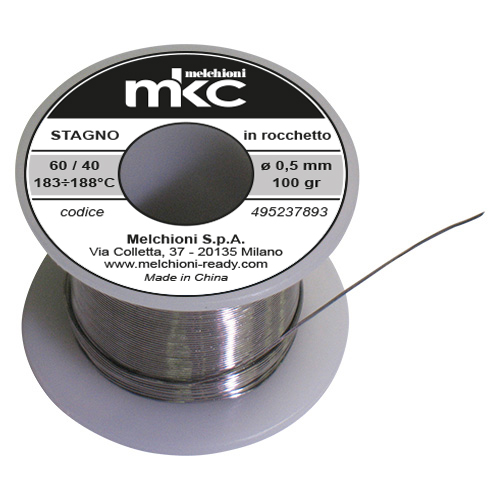 MK6040/0.5/100 - Stagno in rocchetto 60/40 0.5 mm - 100gr
