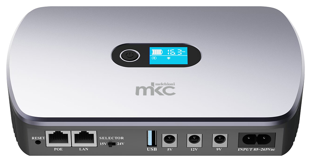 MK-8800 MINI DC - Mini UPS 8800Mah 5V-9V-12V e porta POE 24V 0.6A