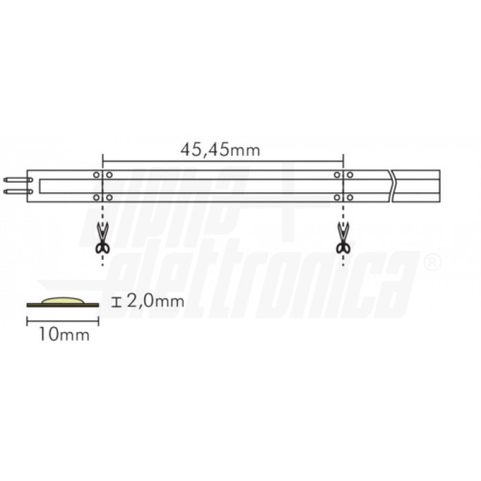 Striscia Led COB 5m 15W/m 24Vdc 10mm - Bianco naturale 4000K - immagine 2