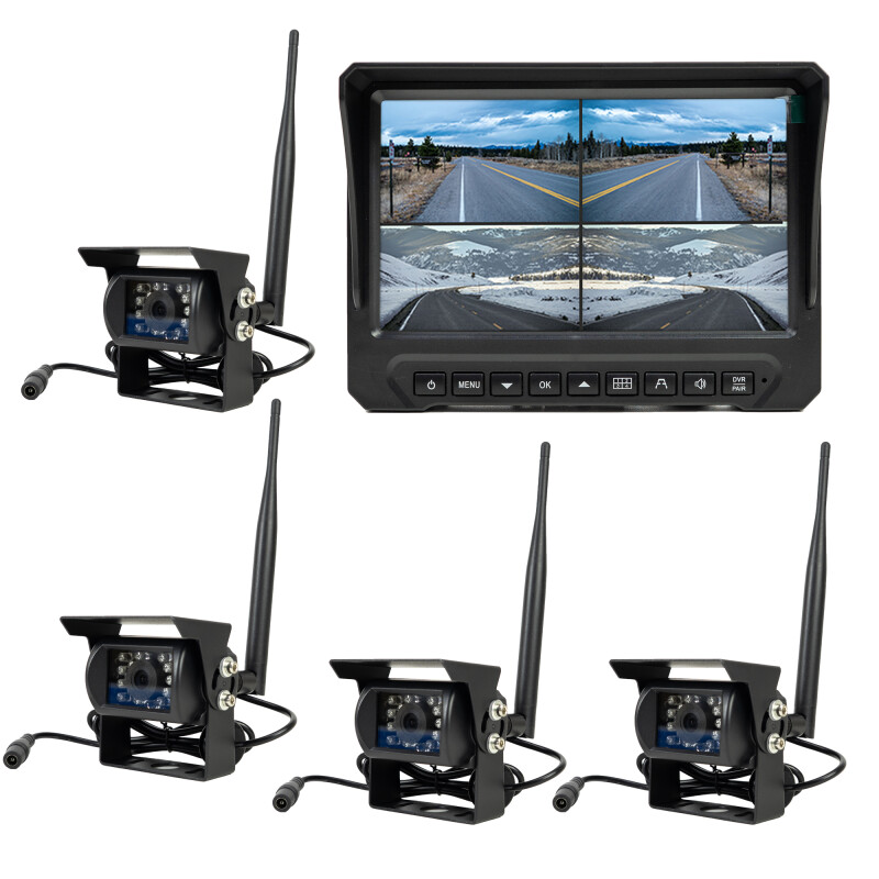 Kit videosorveglianza WiFi per camion monitor LCD 7" e 4 telecamere