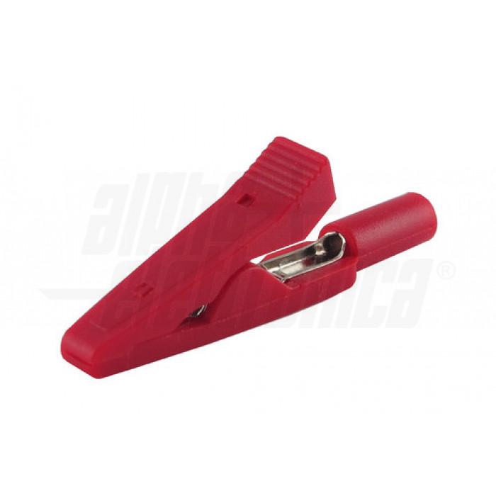 Pinza miniatura coccodrillo ROSSA 10A cavo max 2mm