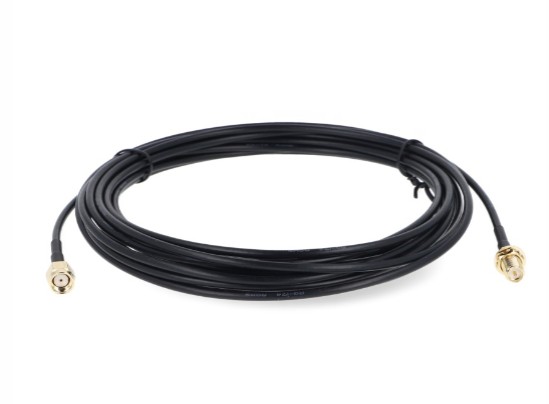 Cavo coassiale RG174 RP-SMA Maschio RP-SMA Femmina 5m 2 adattatori - immagine 2