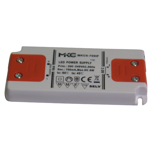 MKC6-700IF Alimentatore Driver Led 700mA 6W Uscita 9VDC MAX