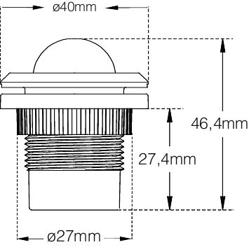 Mini sensore PIR 360° da incasso - immagine 2