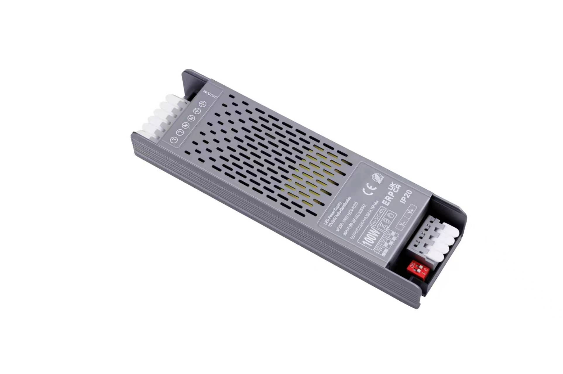 SDV-100W-12/24V Alimentatore DUAL VOLTAGE 100W slim con morsetti