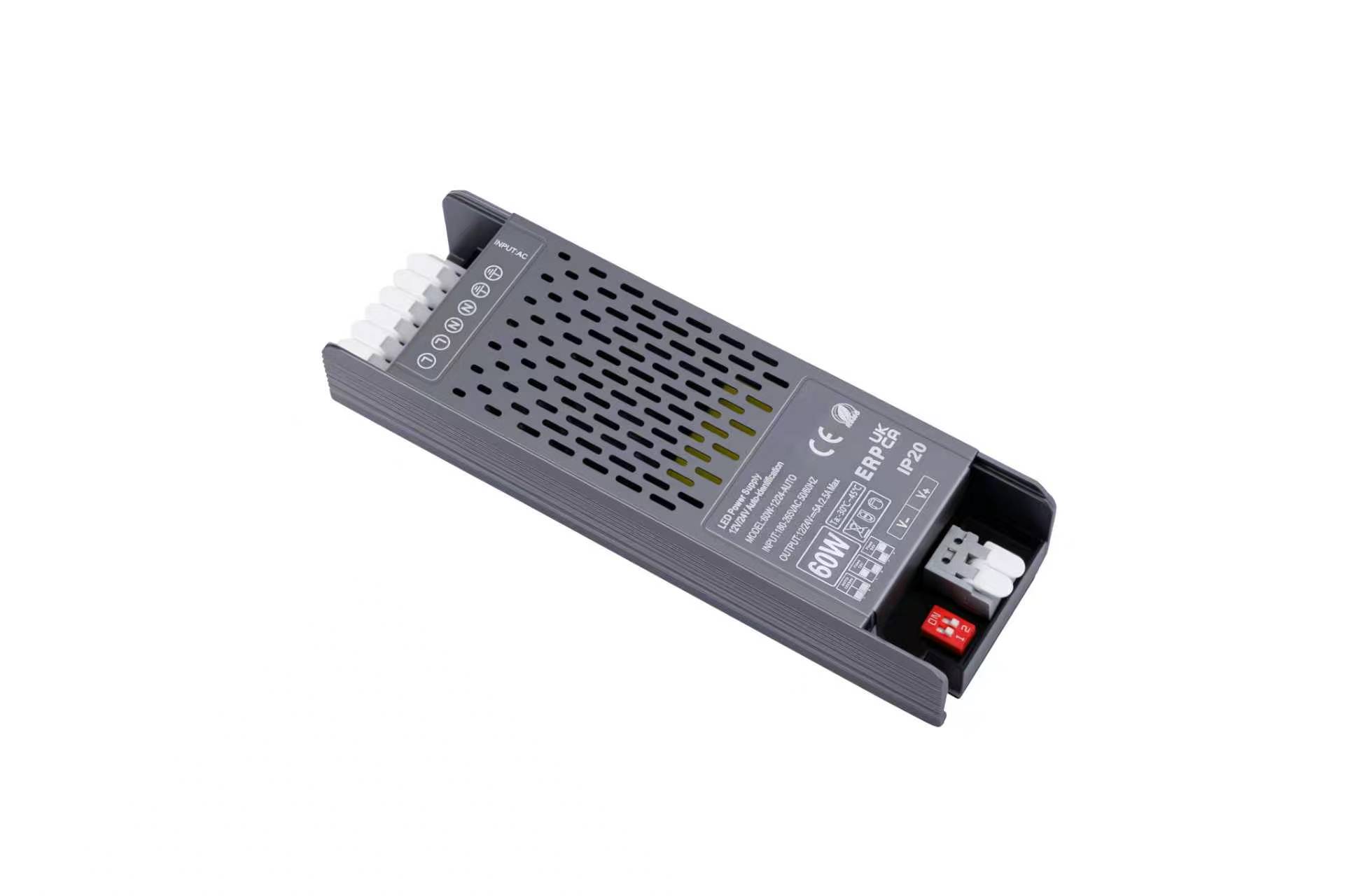 SDV-60W-12/24V Alimentatore DUAL VOLTAGE 60W slim con morsetti