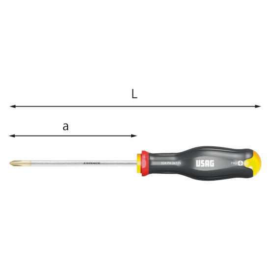 324 PH Cacciavite a CROCE PHILLIPS 0x75 L 179mm
