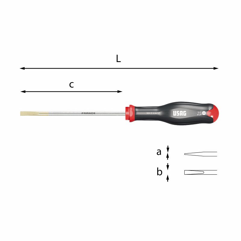 324 D_Cacciative a TAGLIO 0.5x3x75mm L 169mm