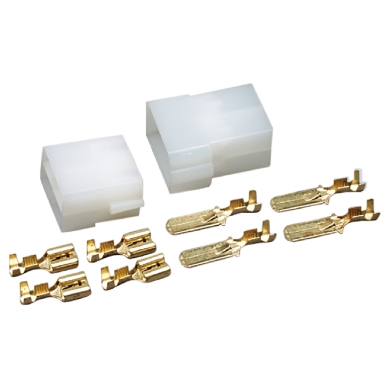 Kit blocchetto maschio-femmina 4 poli faston passo 6,35mm