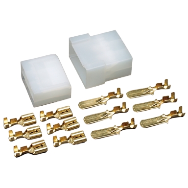 Kit blocchetto maschio-femmina 6 poli faston passo 6,35mm