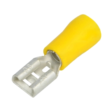 Presa faston preisolata 6,35mm GIALLA - confezione 25pcs