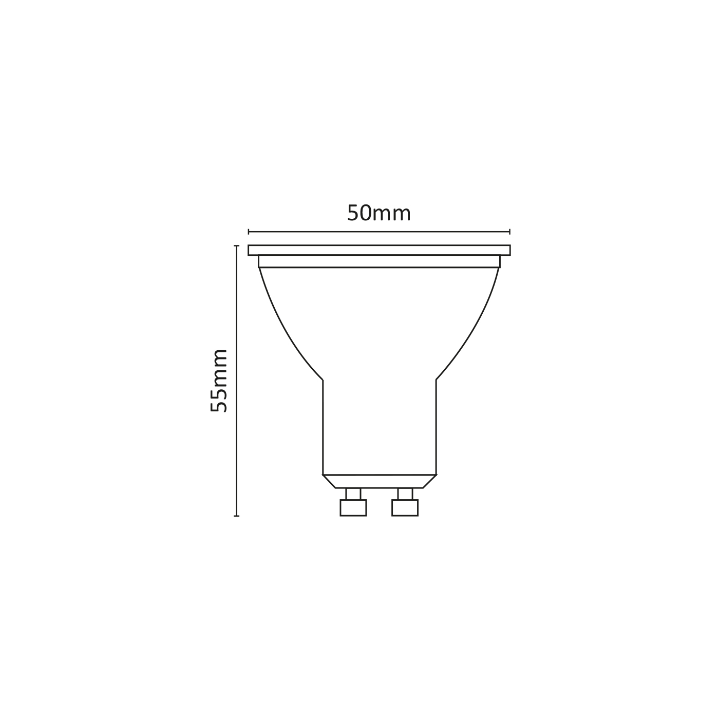 AP07C-DIM Faretto LED 230V 7W 540lm 3000K GU10 Dimmerabile - immagine 2