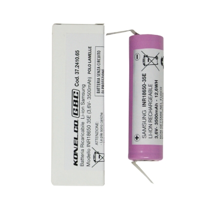 INR18650-35E - Batteria Li-Ion 18650 3.6V 3350mAh SAMSUNG con Lamelle