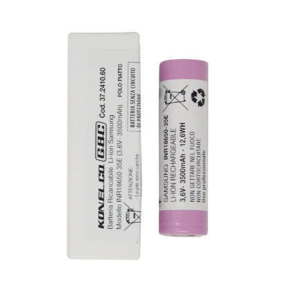 INR18650-35E – Batteria Li-Ion 18650 3.6V 3350mAh SAMSUNG polo PIATTO
