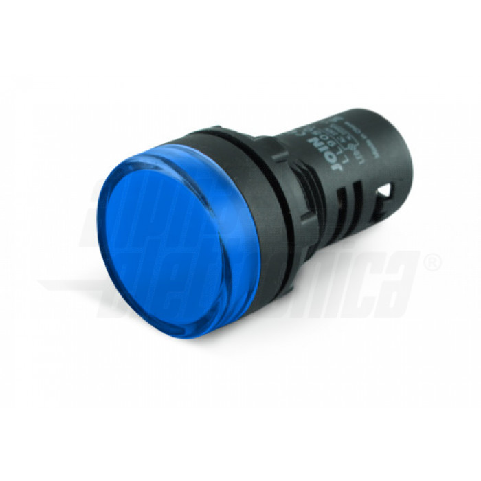 Indicatore Led 22mm da pannello - 230Vac - Blu