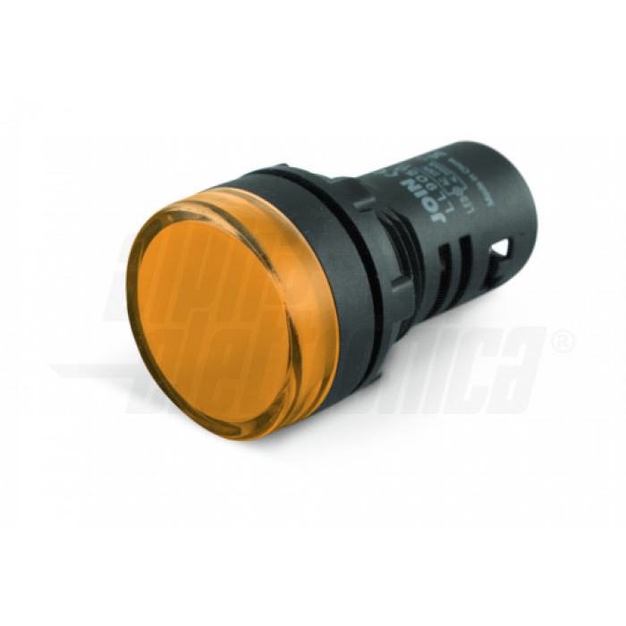 Indicatore Led 22mm da pannello - 230Vac - Giallo